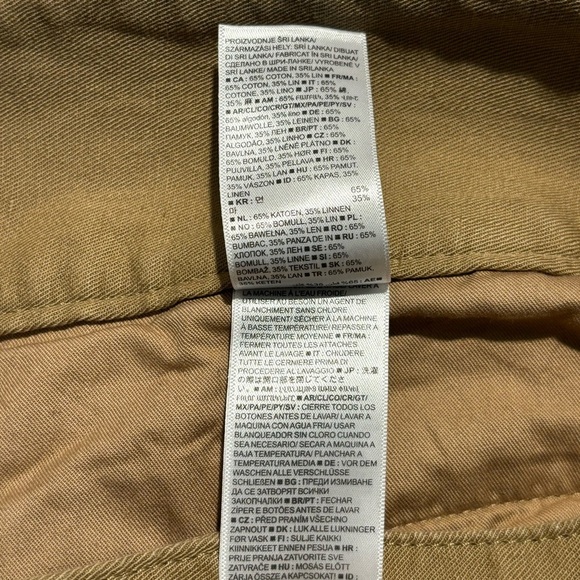 BANANA REPUBLIC Sz 14 Khaki Cargo Style Buckle Cinching Belt Twill Trousers - Picture 11 of 12